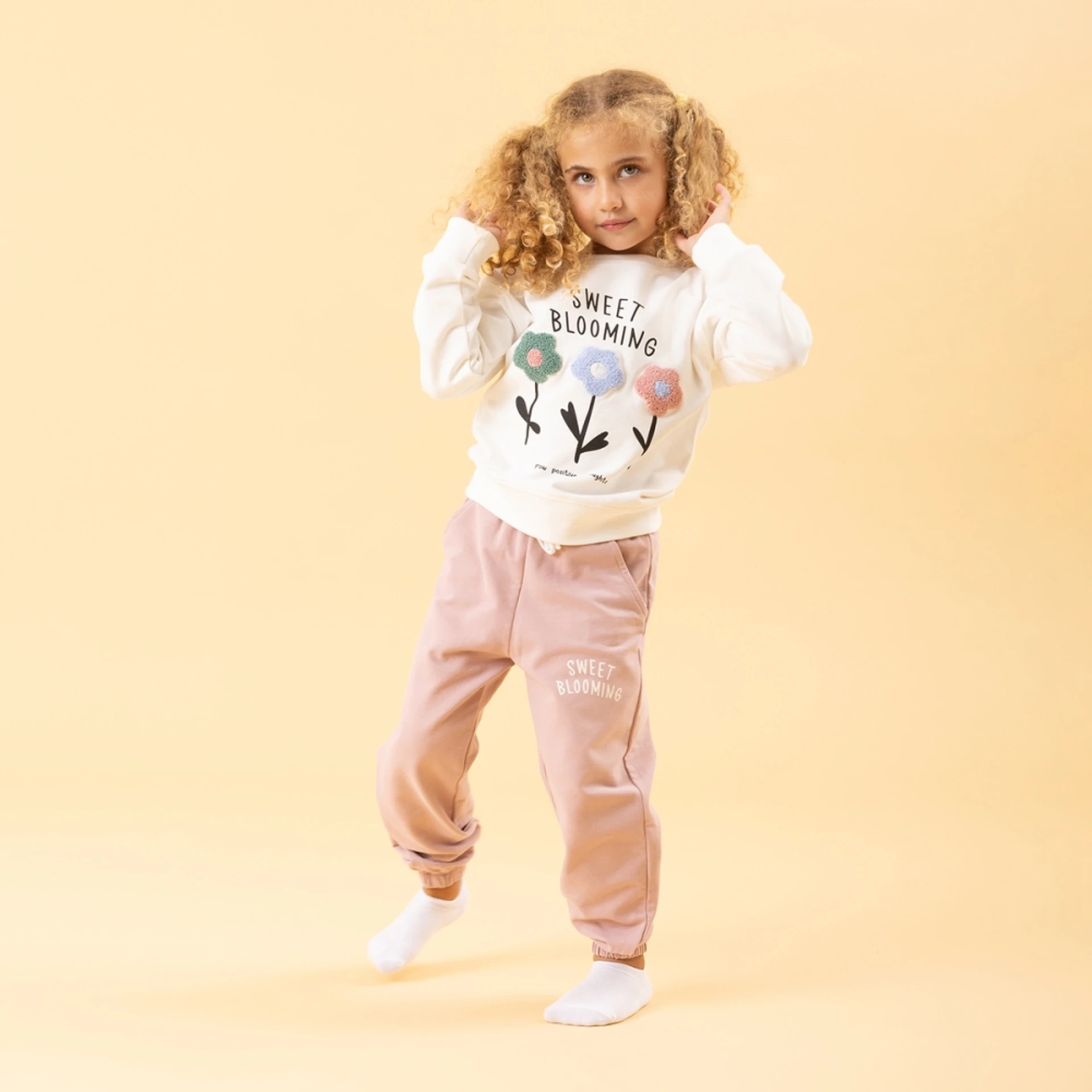 4-12 (5ad) SWEET BLOOMING BASKI FIRÇALI EŞOFMAN TK