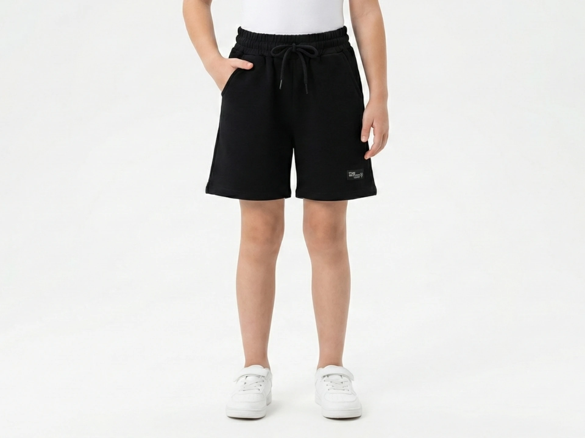 8/12 YAŞ 30/150 2 İP Bağcıklı ve Motto Etiketli Kız Çocuk Şort