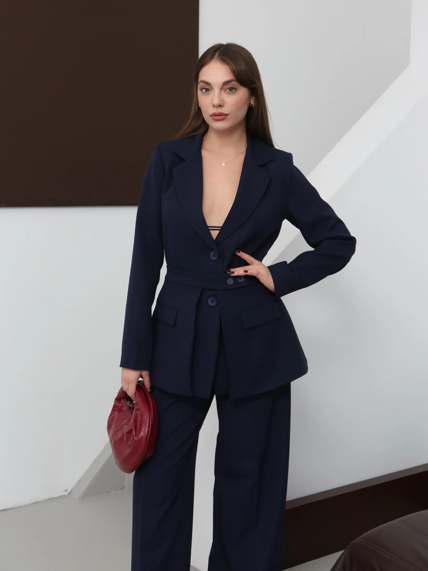 Bel Lastikli Takım Elbise