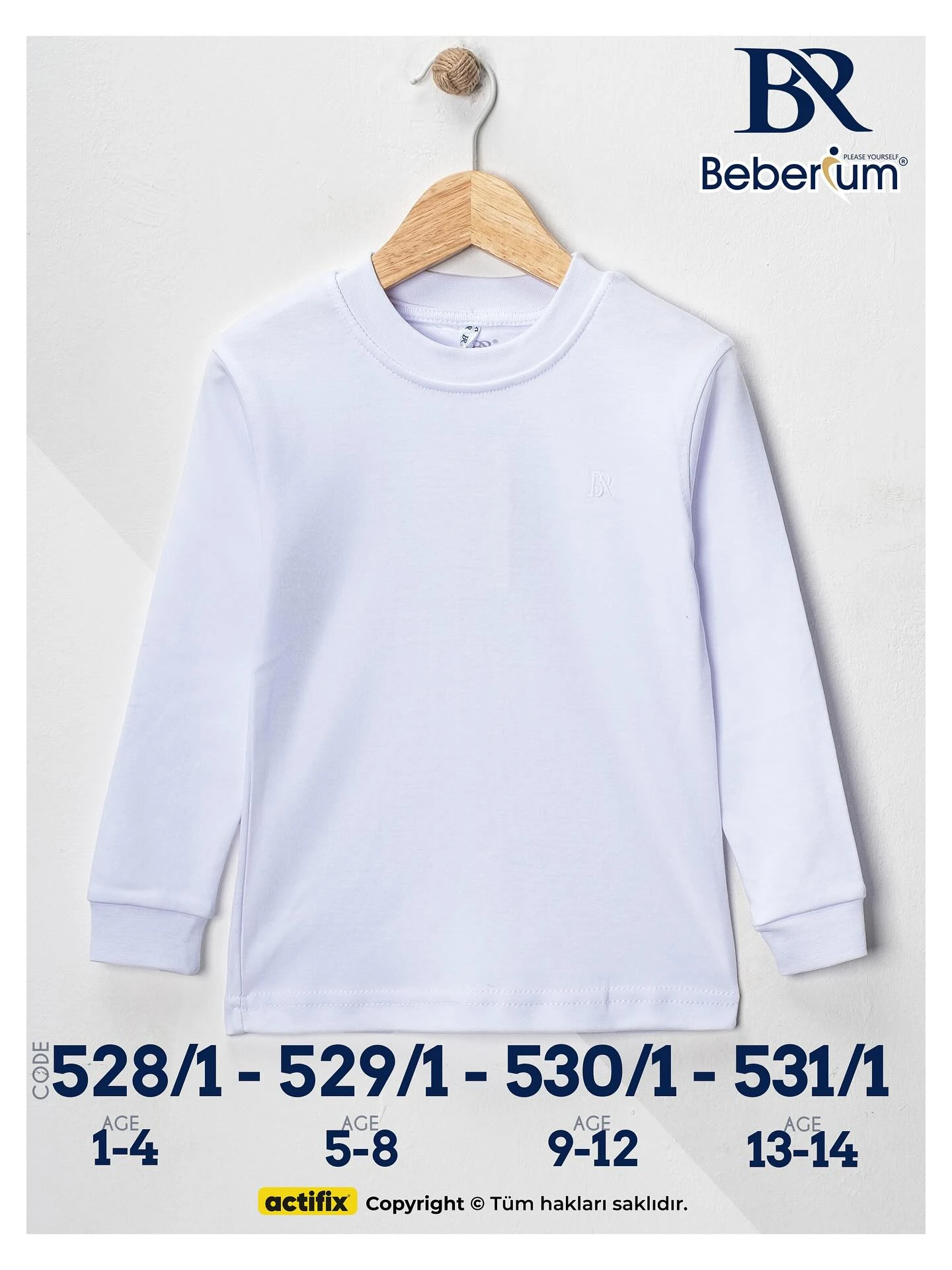 Beyaz Uzun Kollu T-Shirt