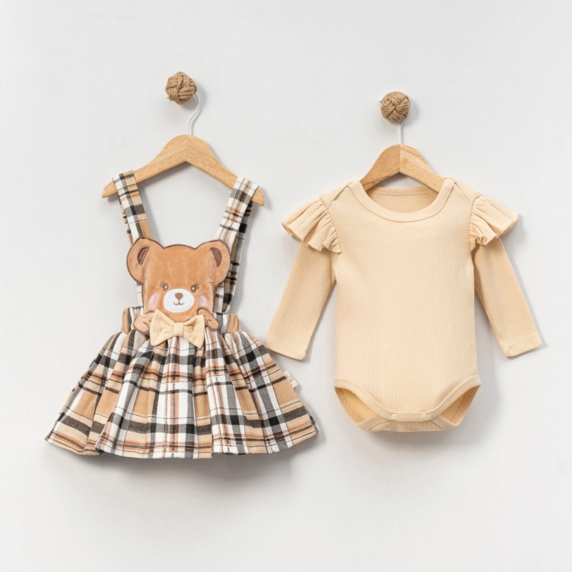 ÇAKAR BEBE KIZ 6-9-12-18 AY BODYLİ ETEKLİ TAKIM