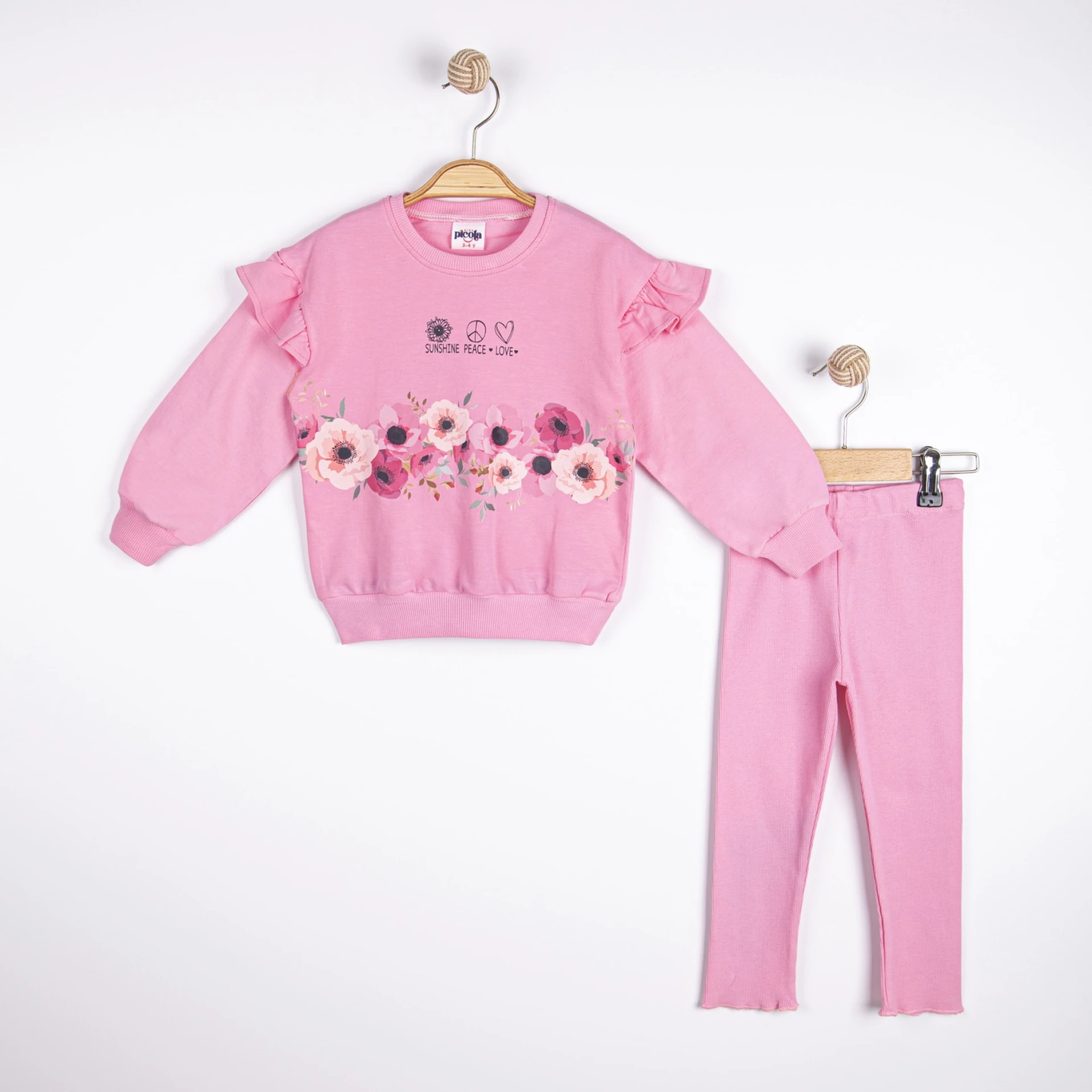 ÇİÇEK BASKILI İKİLİ EŞOFMAN TAKIM