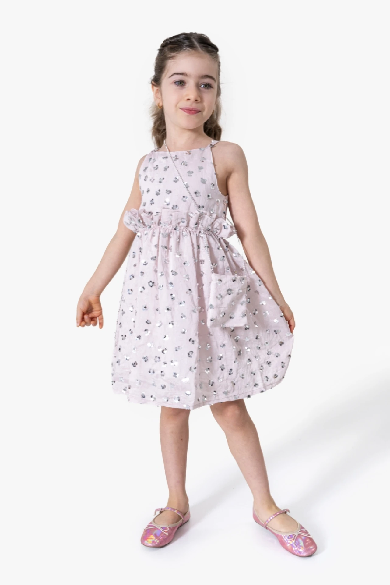 "COOL" KIZ ELBİSE 2-3-4-5 YAŞ