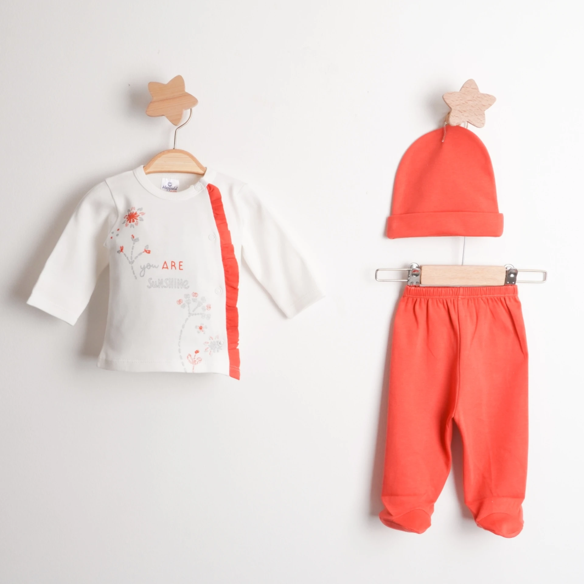 Hoppala 4420 Flowers Yaldızlı Fırfırlı Kız Eldivenli Zıbın Takımı