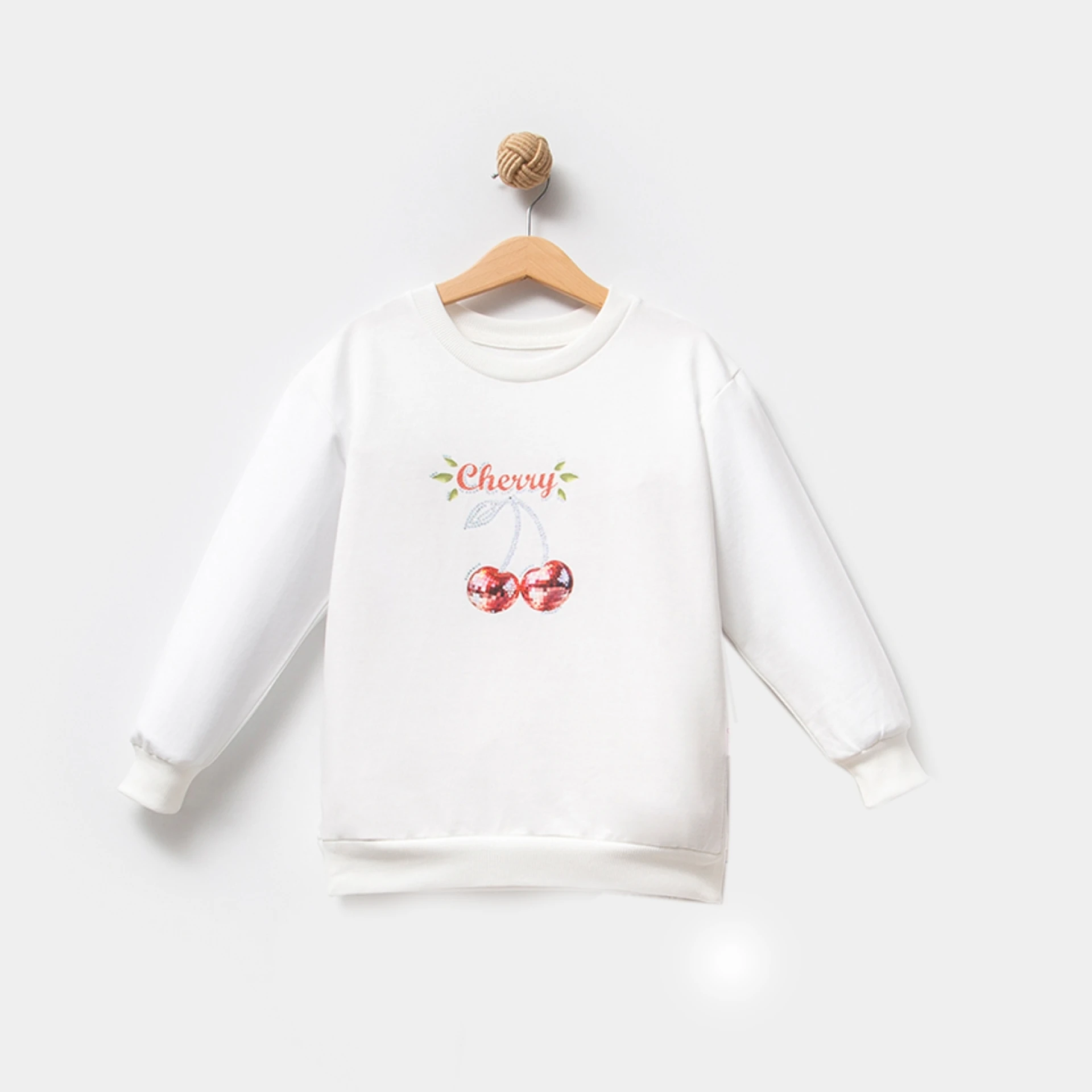 KIZ ÇOCUK 5-8 YAŞ KİRAZLI SWEAT 