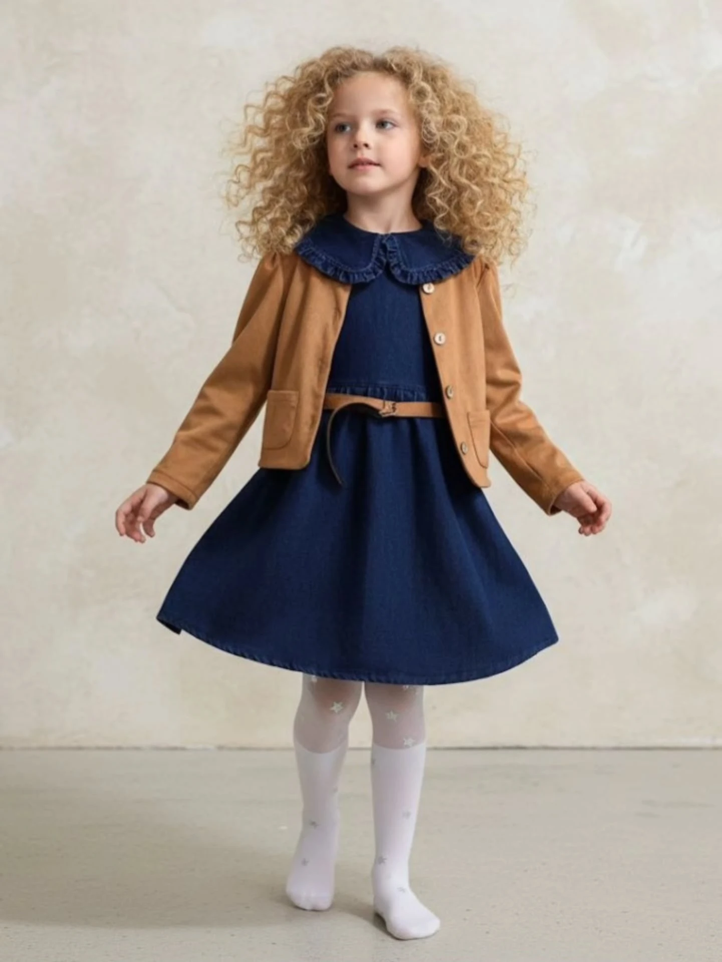 Kız Çocuk Kabanlı Elbise