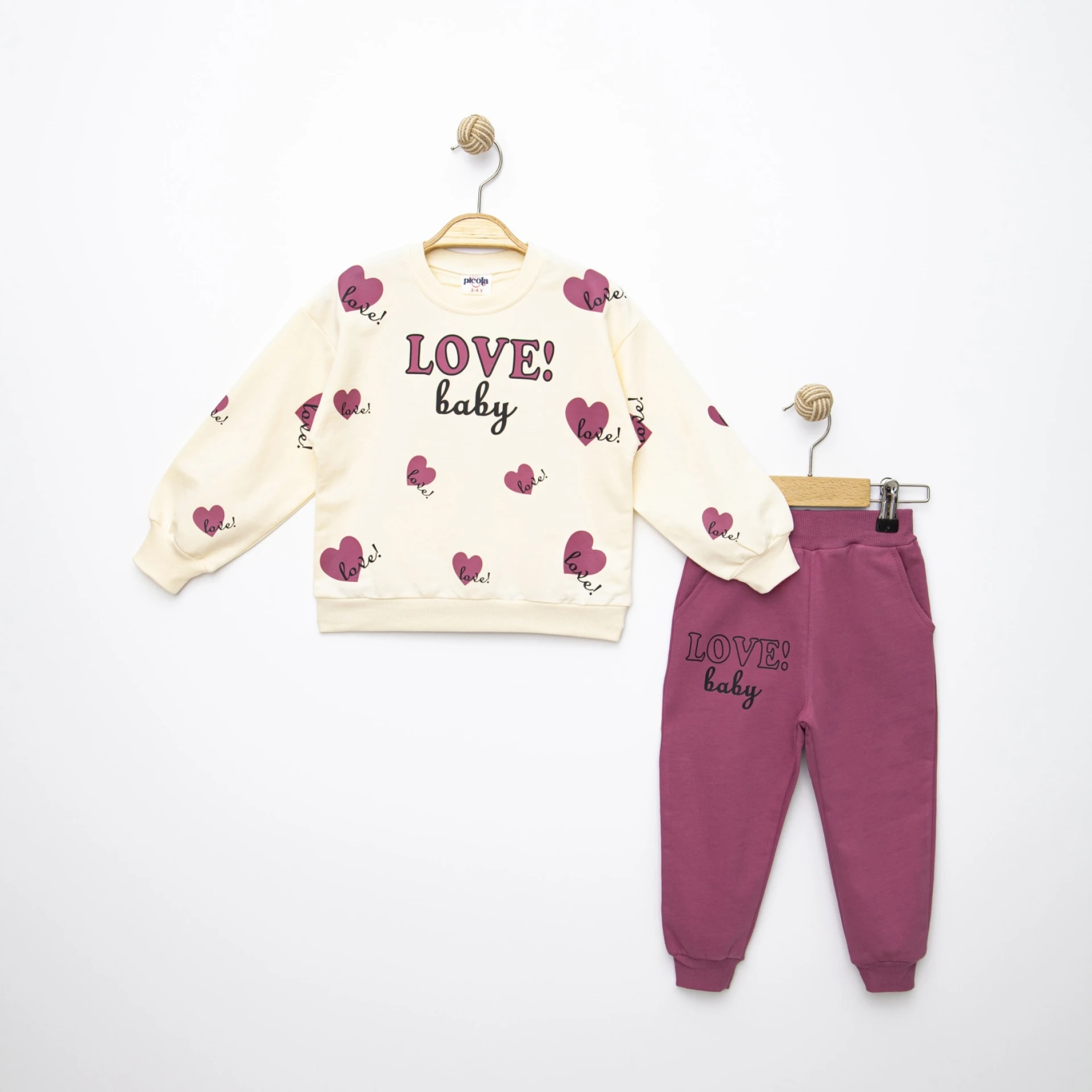 LOVE BASKILI İKİLİ EŞOFMAN TAKIM