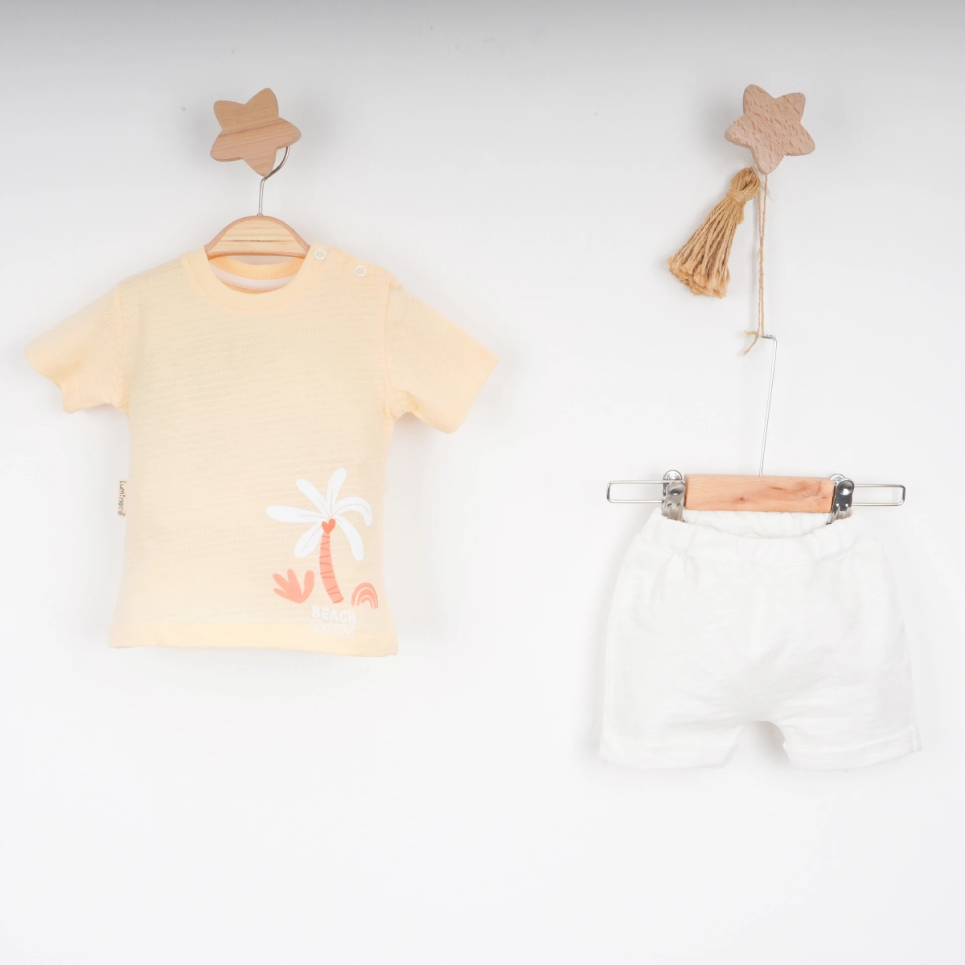 Luminoso 5000 6-9-12 Ay Beach Baskılı Erkek Şortlu Takım 