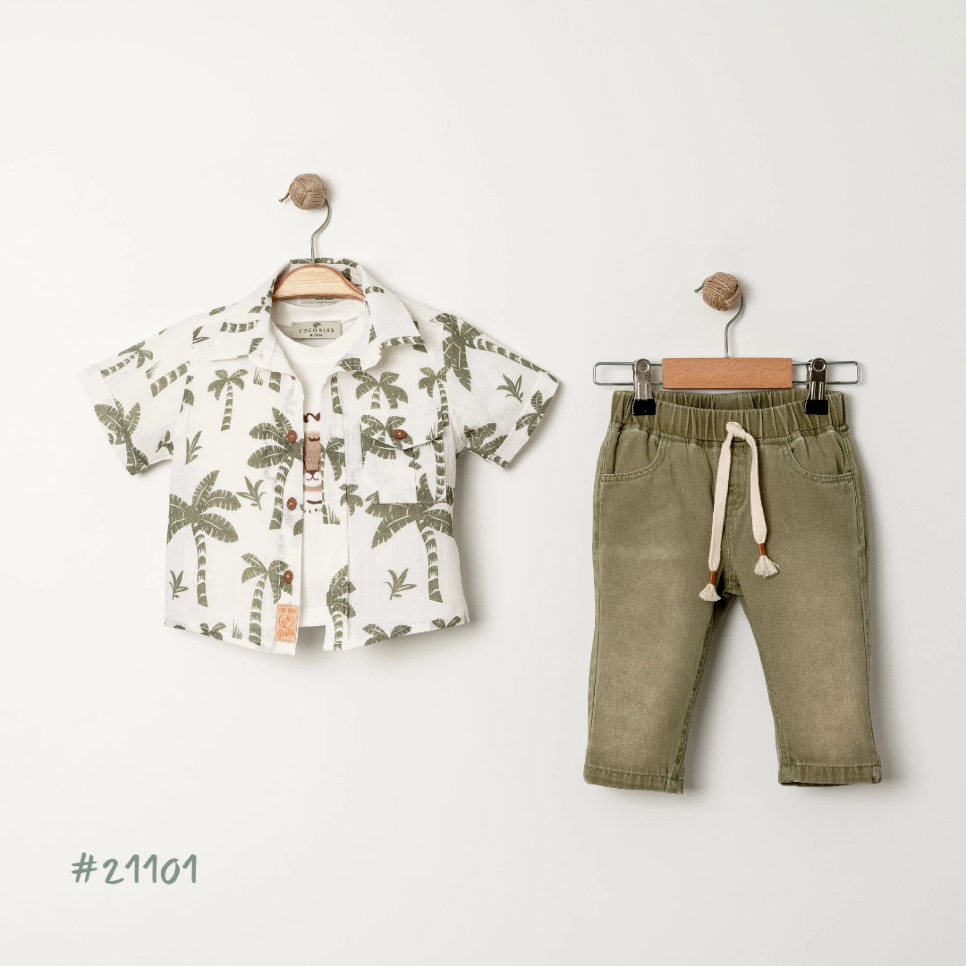 PALMİYE KETEN GÖMLEK 3'LÜ TAKIM 