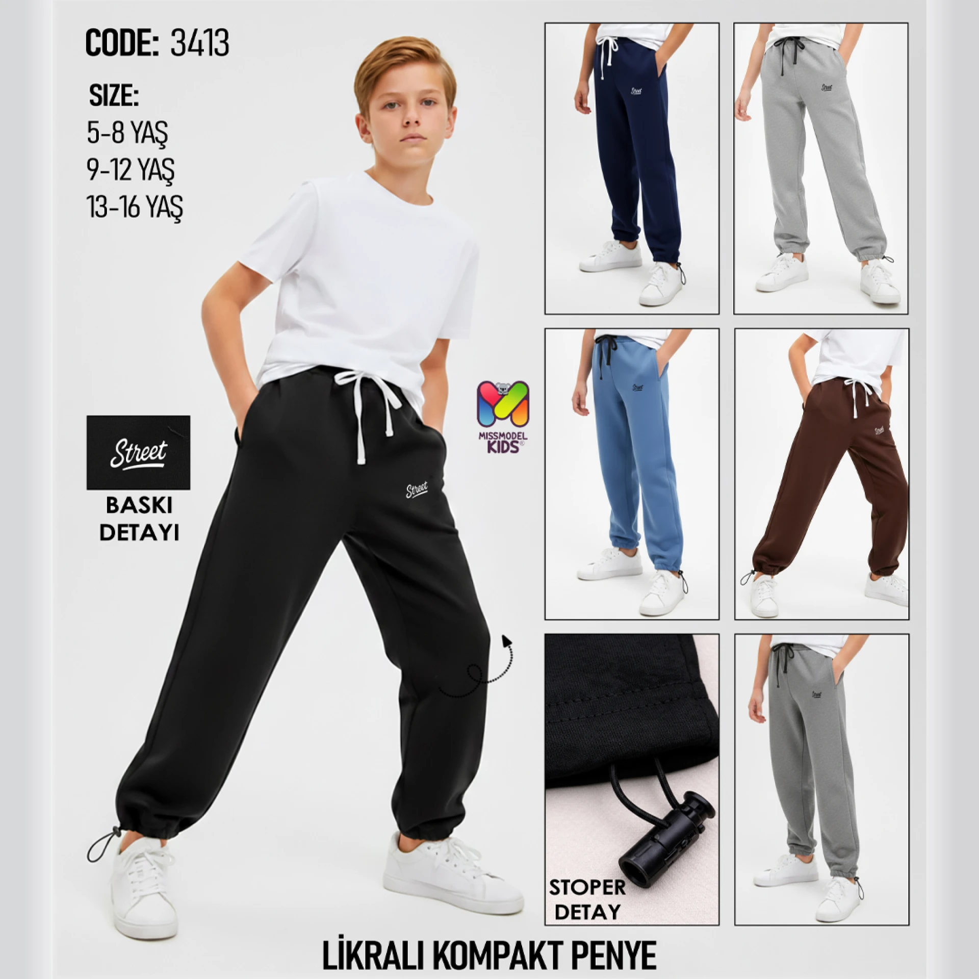 Paça Stoperli Likralı Kompakt Penye Eşofman