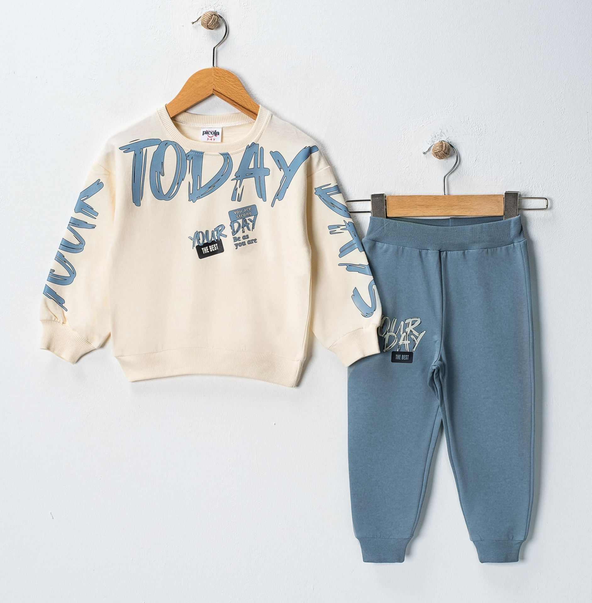 TODAY BASKILI İKİLİ EŞOFMAN TAKIMI