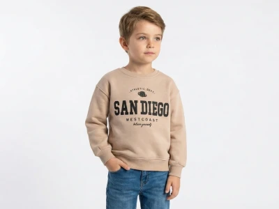 4/8 YAŞ 3 İP ŞARDONLU "San Diego" Kolej Baskılı Erkek Çocuk Sweatshirt