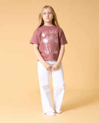 6-14 (5ad) PALMİYE KIZ TİŞÖRT