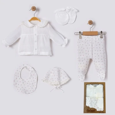 BEBESSİ KIZ 0-3 AY LİTTLE GİRL KUTULU 5Lİ SET