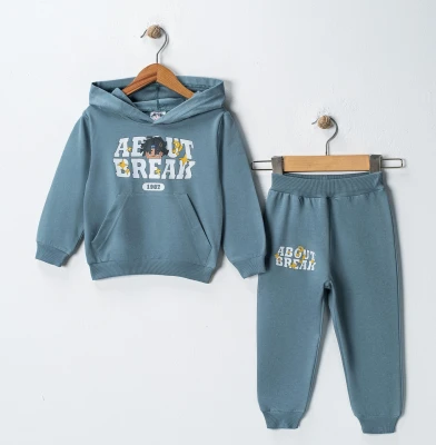 BREAK BASKILI İKİLİ EŞOFMAN TAKIMI