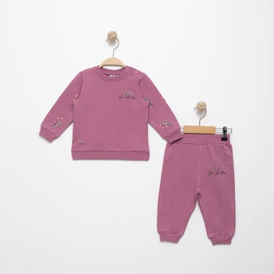 ÇİÇEK DESENLİ İKİLİ EŞOFMAN TAKIM