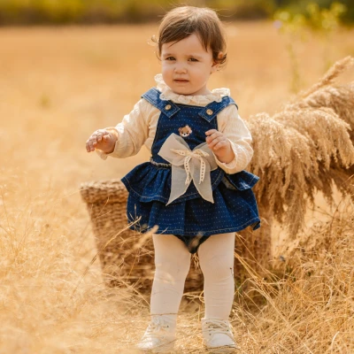 CUTE BEAR NAKIŞLI KIZ SALOPET TAKIM 