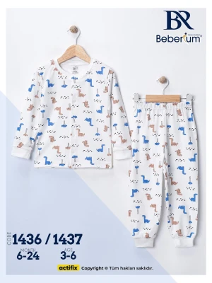 Dinozor Desenli Pijama Takımı