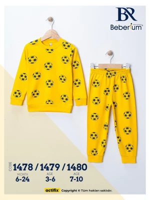 Futbol Temalı Çocuk Pijama Takımı