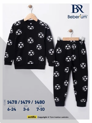 Futbol Temalı Çocuk Pijama Takımı