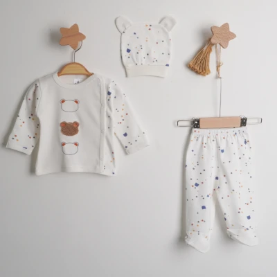 Hoppala 4411 0-3 Ay Bears Süzeneli Eldivenli Zıbın Takımı