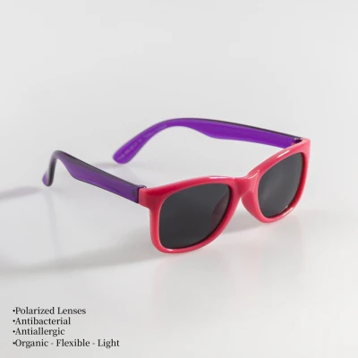 KIZ BEBEK ÇOCUK GÜNEŞ GÖZLÜĞÜ  POLARIZED - PEMBE ÇERÇEVE MOR SAP