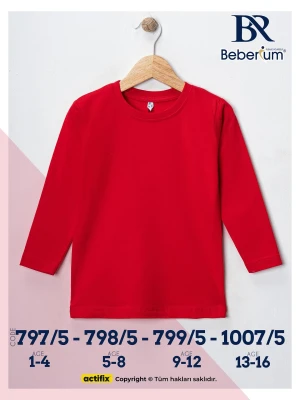 Kırmızı Uzun Kol T-Shirt
