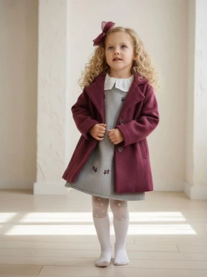 Kız Çocuk Kaban ve Elbise Seti