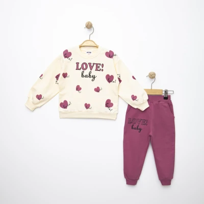 LOVE BASKILI İKİLİ EŞOFMAN TAKIM