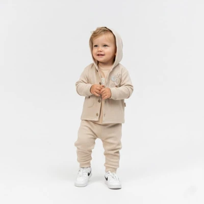 MİNİ CAYZEN ERKEK 6-12 AY AYICIK CEPLİ 2’Lİ TAKIM