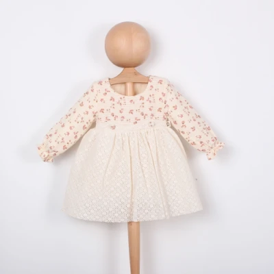 MİNİNO DÜĞMELİ DANTELLİ KIZ 6-18 AYELBİSE