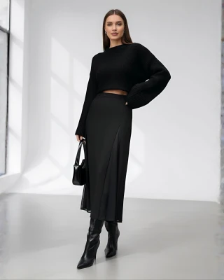 Şifon Yırtmaçlı Etek