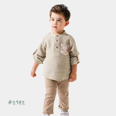 TIGER CEP DETAYLI  MÜSLİN GÖMLEK 3'LÜ ERKEK 