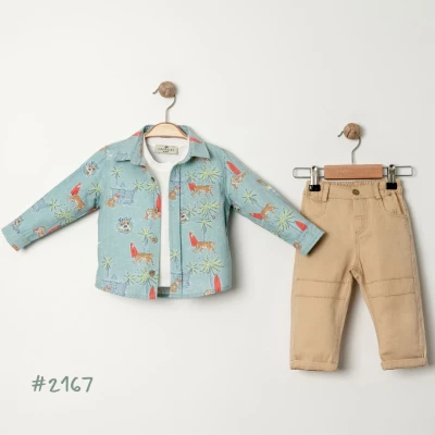 TIGER DESENLİ GÖMLEK 3'LÜ TAKIM ERKEK