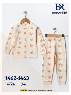 Tül Morsel Desenli Pijama Takımı