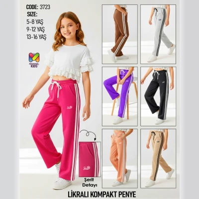 Yan İki Şeritli Likralı Kompakt Penye Eşofman